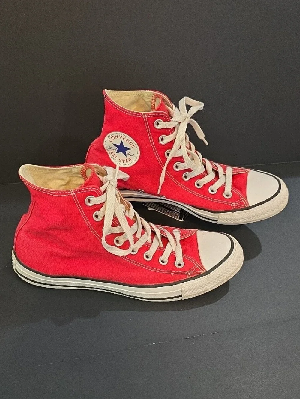 Converse High Top All Star Sneakers in Red with White Women Size 8.5 Men 6.5